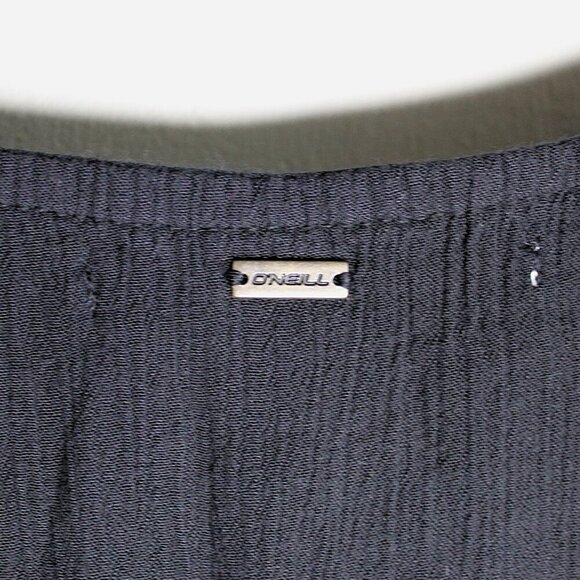 O'NEILL Dress Women's Size Small Black Maxi Layered Flutter Sleeve Tie Waist - Picture 7 of 12